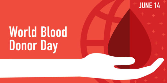 2017 წლის 14 ივნისი - 14 ივნისს, მსოფლიოს სხვადასხვა ქვეყანაში ყოველწლიურად აღინიშნება სისხლის დონორთა მსოფლიო დღე.